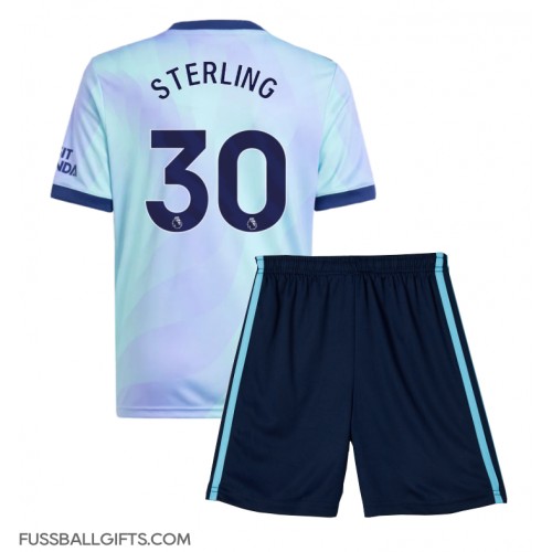 Arsenal Raheem Sterling #30 Fußballbekleidung 3rd trikot Kinder 2024-25 Kurzarm (+ kurze hosen)